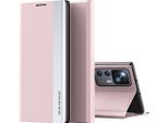 Custodia Xiaomi 12T Pro, Custodia Magnetica In Finto Cuoio Con Funzione Stand Per Xiaomi 12T / 12T Pro Rosa