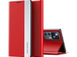 Xiaomi 12T Pro Case, Finto Cuoio Magnetic Flip Stand Custodia Protettiva Per Xiaomi 12T / 12T Pro Red
