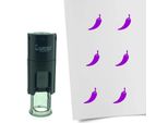 Timbro Combicraft Peperoncino Rotondo 10 Mm - Inchiostro Viola
