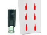 Bottiglia Di Birra Con Timbro Combicraft Rotondo Da 10 Mm - Inchiostro Rosso