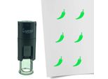 Timbro Combicraft Peperoncino Rotondo 10 Mm - Inchiostro Verde