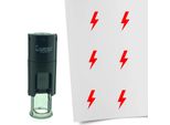 Timbro Combicraft Lightning Rotondo Da 10 Mm - Inchiostro Rosso