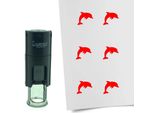 Timbro Combicraft Delfino Rotondo Da 10 Mm - Inchiostro Rosso