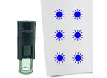 Timbro Combicraft Sun Rotondo Da 10 Mm - Inchiostro Blu