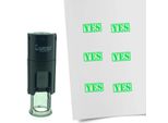 Timbro Combicraft Yes Rotondo Da 10 Mm - Inchiostro Verde