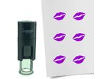 Timbro Combicraft Kiss Rotondo Da 10 Mm - Inchiostro Viola