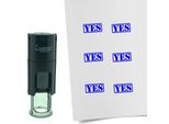 Timbro Combicraft Yes Rotondo Da 10 Mm - Inchiostro Blu