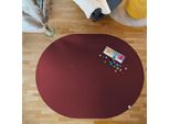 Tappeto Ovale Sanosoft Per Gattonare 160X200Cm Rosso