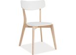 Set Di Sedie Da Pranzo E Da Cucina Tibi In Rovere Bianco, Set Di 4 Sedie