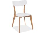Set Di Sedie Da Pranzo E Da Cucina Mosso In Rovere Bianco, Set Di 4 Sedie