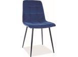 Set Di Sedie Da Pranzo Mila Blu Navy Set Di 4 Sedie Da Cucina