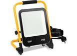 Fiqops Proiettore Led IP66 Bianco Freddo Per Esterni Con Treppiede 150W
