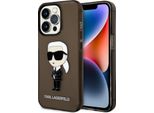 Karl Lagerfeld Klhcp14Lhniktck Custodia Rigida Per Iphone 14 Pro 6.1 Nero/Nero Iconico Karl Lagerfeld