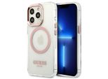 Guess Guhmp13Lhtrmp Custodia Rigida Per Iphone 13 Pro / 13 6.1 Rosa/Rosa Con Profilo In Metallo Magsafe