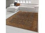 Tappeto Orientale Con Ornamenti Floreali In Blu Rame Dimensioni - 200 X 290 Cm