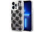Karl Lagerfeld Klhcp14Llmnmk Custodia Rigida Per Iphone 14 Pro 6.1 Nero/Nero Liquid Glitter Monogram