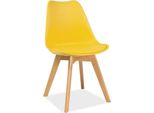 Set Di Sedie Da Pranzo Da Cucina Kris Yellow Set Of 4