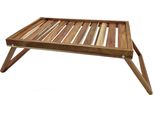 Vassoio Da Letto In Legno Di Acacia 49 X 33 Cm Circa - Con Piedini / Pieghevole