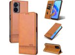 Custodia Oppo A57 5G, Portafoglio Con Chiusura Magnetica E Stand, Custodia Flip In Pelle Per Oppo A57 5G Giallo