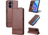 Custodia Oppo A57 5G, Portafoglio Con Chiusura Magnetica E Supporto, Custodia Flip In Pelle Per Oppo A57 5G Caffè