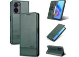 Oppo A57 5G Custodia In Pelle, Flip Cover Wallet Case Chiusura Magnetica Stand Custodia Protettiva Per Oppo A57 5G Verde