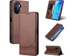 Huawei Nova Y70 Pro Custodia, Portafoglio Con Chiusura Magnetica E Stand, Custodia Flip In Pelle Per Huawei Nova Y70 / Y70 Pro Caffè