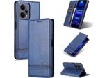 Custodia Redmi Note 12 Pro, Portafoglio Con Chiusura Magnetica E Supporto, Custodia Flip In Pelle Per Xiaomi Redmi Note 12 Pro Blu