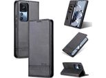 Xiaomi 12T Pro Custodia In Pelle, Flip Cover Wallet Case Chiusura Magnetica Stand Custodia Protettiva Per Xiaomi 12T / 12T Pro / Redmi K50 Ultra Nero