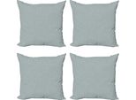 Abakuhaus Set Di Federe Astratte (4 Pezzi), Motivi Celtici Europei, Stampa Digitale Moderna Su Entrambi I Lati, 40 Cm X 40 Cm, Giallo Pallido Blu Ardesia