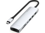 Satechi Adattatore Multiplo Sottile USB-C 7 In 1 Ethernet Argento