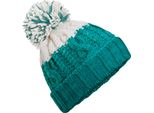 Beechfield Apres Beanie PC3947 (Taglia Unica) (Emerald/Bianco Morbido)