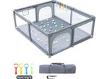 Box Per Bambini, Recinto Di Sicurezza Per Interni, Piscina Di Palline, Grigio 1,5*1,8M
