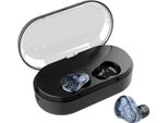 Tws Bluetooth 5.0 Touch Cuffie Stereo Senza Fili Bassi Profondi IPX7 Impermeabile Blu