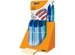 Bic 524093 Bic Biro Retrattile 4 Colori Sfumatura Liscia, Display