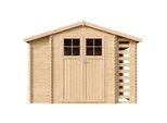 Casa Di Legno Casetta Da Giardino+Casetta Di Legno+Pavimento Impregnato Timbela M389F+M389G 3,53 + 0,97 + 0,97 M2