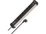 Brennenstuhl 1391030611 Prolunga Di Alimentazione 3 M 6 Prese Ac Per Interni Nero, Argento