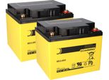 Batteria Di Ricambio Adatta Alla Centrale Di Allarme Antincendio Siemens FC726-ZA 2 X Batteria Agm 12V 40Ah Con Vds