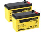 Batteria Di Ricambio Per La Centrale Antincendio BZK4E 2 X Batteria Agm 12V 7,2Ah Con Vds