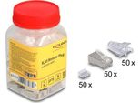 Delock RJ45 Modularer Stecker Cat.6A Mit KnickschutztüLle Transparent 50Er (67177)