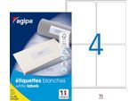 Agipa 101042 Etichette Universali Agipa, 99,1 X 139 Mm, Bianco