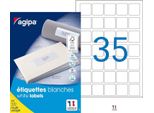 Agipa 102168 Etichette Universali Agipa, 35 X 35 Mm, Bianco