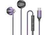 Bolaris, Cuffie Semi-In-Ear USB-C Con Telecomando Modello Jupiter, Viola