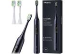 Spazzolino Sonico Spinel Care Smileon Pro Nero Con 2 Spazzolini Agganciabili Bianco