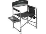 Sedia Pieghevole Da Campeggio King Camp Con Braccioli Ash B10 - Nero-Grigio
