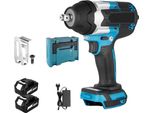 Avvitatore A Impulsi Elettrico Senza Spazzole, Coppia 1800 N-M, Velocità 7200 Giri/Min, 2 Batterie Spina Ue B