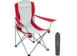 Sedia Pieghevole Da Campeggio King Camp Con Braccioli In Acciaio - Rosso-Grigio