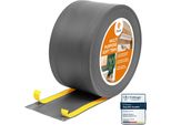 Quest Battiscopa Di Finitura W1 In Pvc 6 In 1 1X95Mm, 10M, Autoadesivo, Coprente, Battiscopa Flessibile Per Pavimenti E Pareti, Grigio Scuro