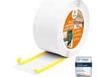 Quest Battiscopa Di Finitura W1 In Pvc 6 In 1 1X75Mm, 25M, Autoadesivo, Coprente, Battiscopa Flessibile Per Pavimenti E Pareti, Bianco