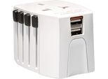 Midocean - Adattatore Da Viaggio "Muv Usb"" MO1578 (5 Cm X 6,5 Cm X 5 Cm) (Bianco)"