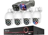 Sistema Di Sorveglianza Nvr 8CH, Alta Risoluzione 8MP, Funzionalità Ptz A Doppio Obiettivo, 8CH Nvr 6 Telecamere A, Nessuno